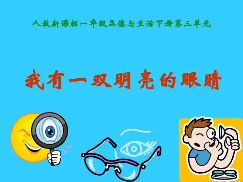 一年级品德与生活精品课件  我有一双明亮的眼睛1