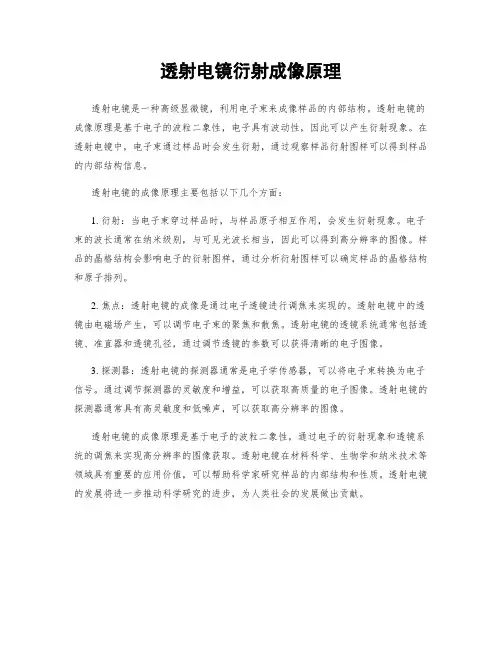 透射电镜衍射成像原理