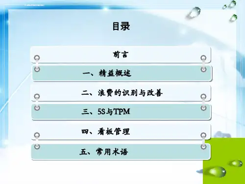精益知识宣传手册ppt课件