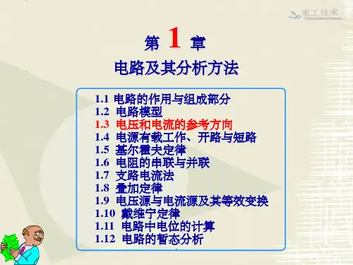 电压和电流的参考方向PPT课件