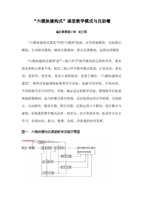 六模块建构式课堂教学模式与自助餐