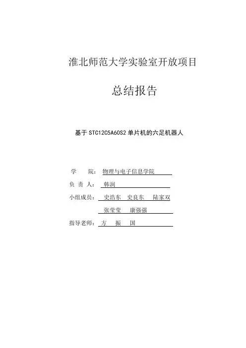 六足仿生机器人实验室开放项目结项报告