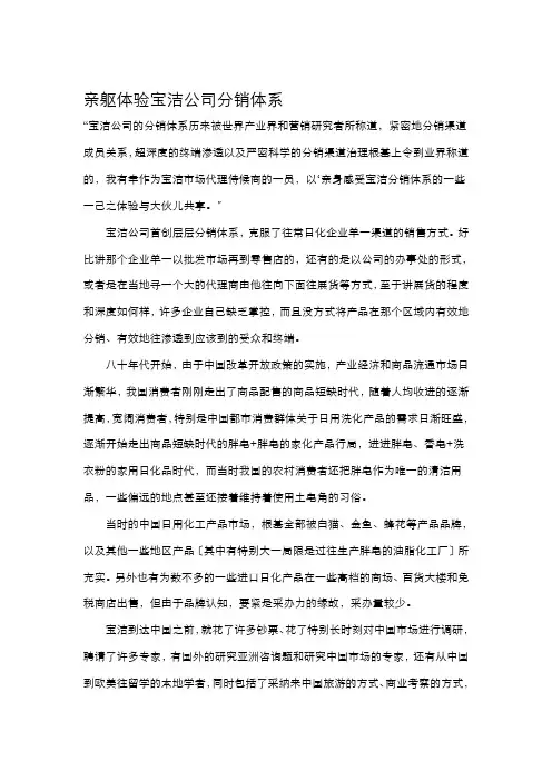 宝洁公司的分销体系(doc 19)