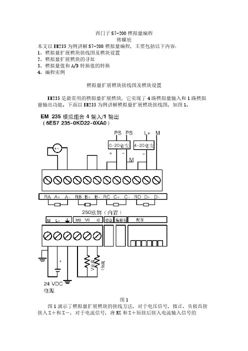 S7+200模拟量编程手册-推荐下载