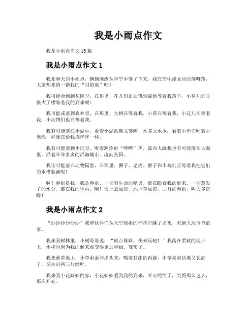 我是小雨点作文