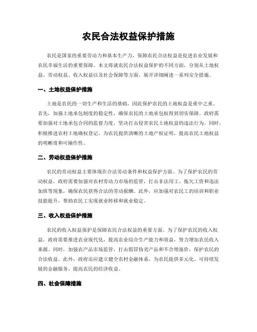 农民合法权益保护措施
