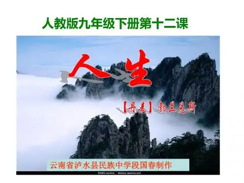 人教新课标(标准实验版)九年级下册 《人生》(共14张PP