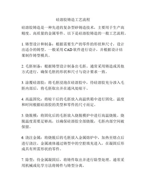 硅溶胶铸造工艺流程