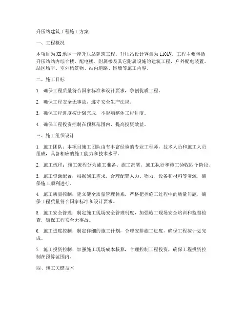 升压站建筑工程施工方案