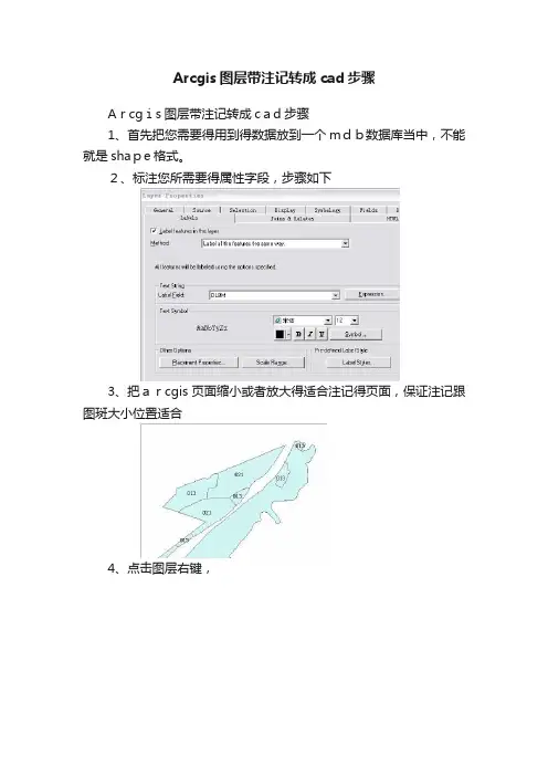 Arcgis图层带注记转成cad步骤