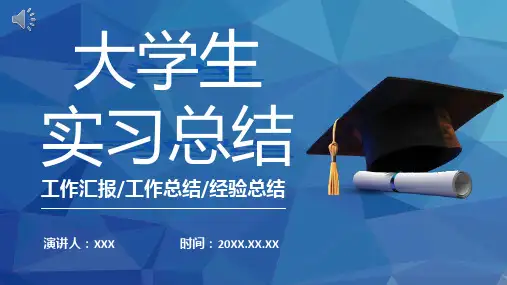 大学生实习报告PPT模板