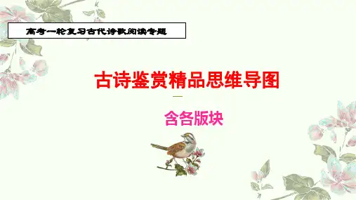 2022年高考古诗鉴赏精讲精练01  精品思维导图全覆盖