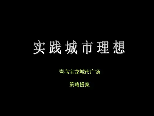 宝龙城市广场商业综合体营销推广策划方案 精品