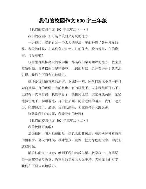 我们的校园作文500字三年级