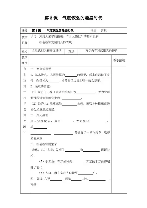 导学案1：气度恢弘的隆盛时代