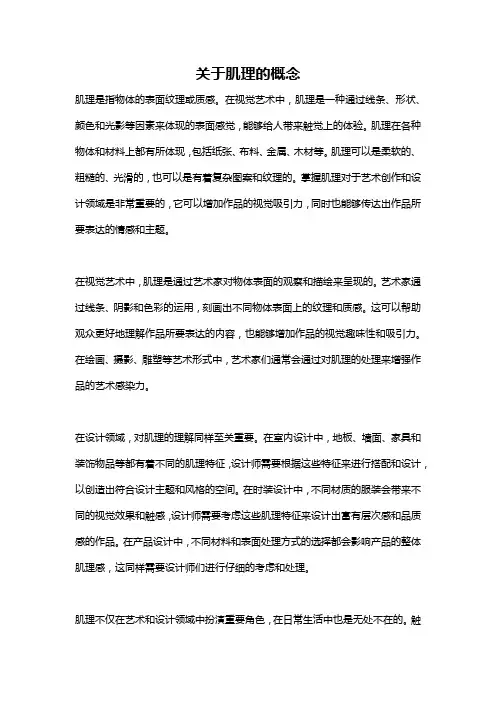关于肌理的概念