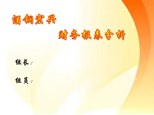 酒钢宏兴财报分析