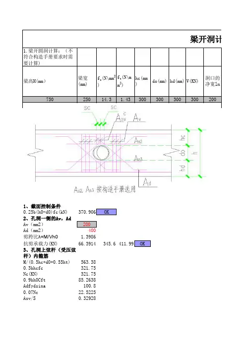 梁开洞计算