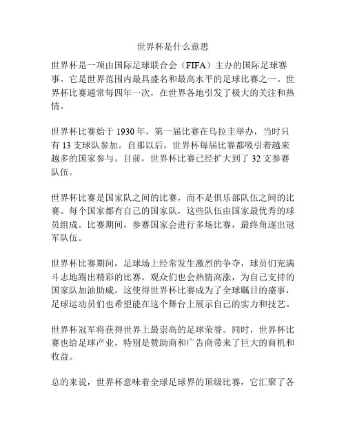 世界杯是什么意思