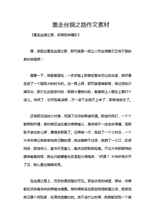 重走丝绸之路作文素材