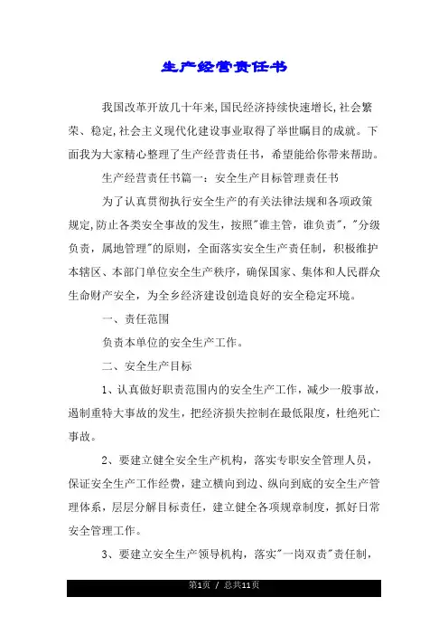 生产经营责任书.doc