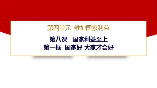 《国家好 大家才会好》PPT优质教学课件