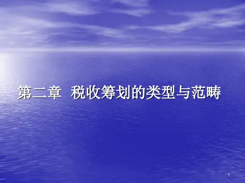 税收筹划的PPT课件