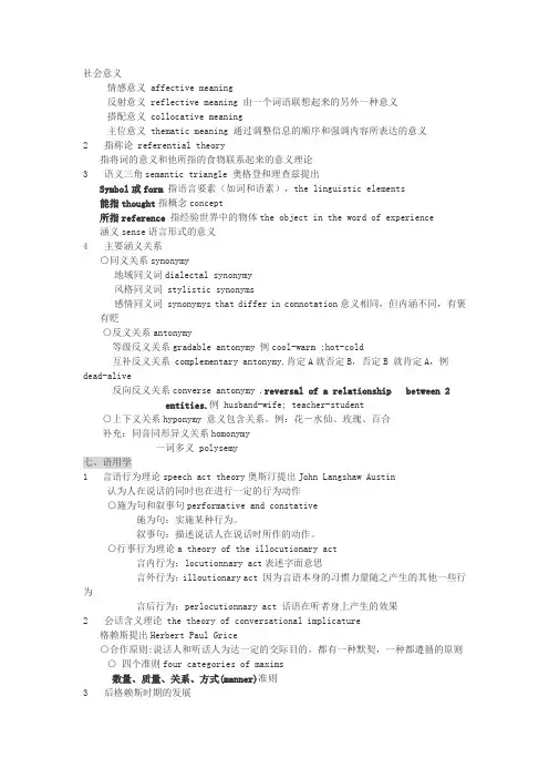 英语专业八级语言学2