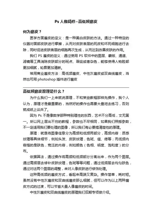 Ps人像精修~高低频磨皮