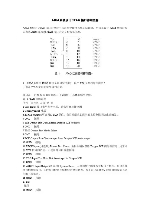 ARM系统设计JTAG接口详细图解