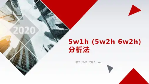 5w1h (5w2h 6w2h) 分析法