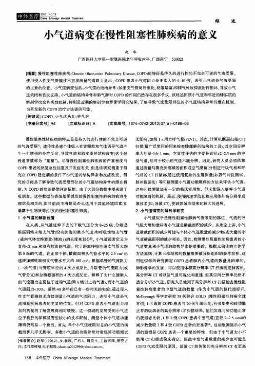 小气道病变在慢性阻塞性肺疾病的意义