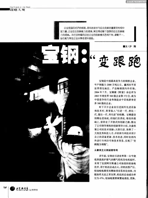 宝钢：“变跟跑为领跑”