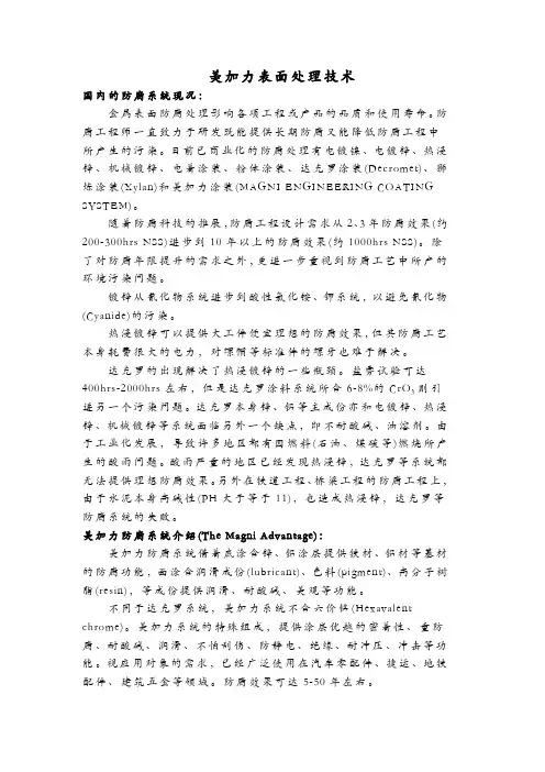 美加力表面处理技术新