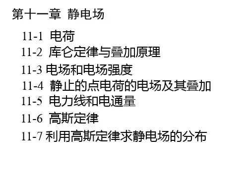 第十一章  静电场 大学物理 课件