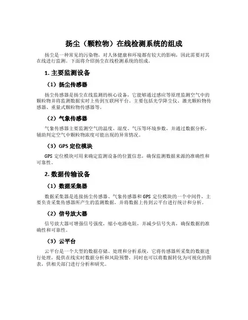 扬尘(颗粒物)在线检测系统的组成