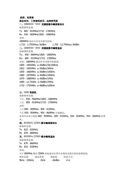 中国无线网络频率划分