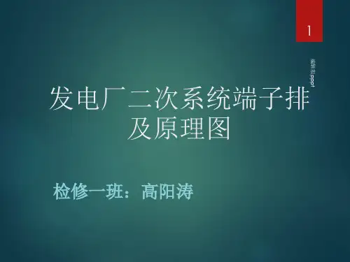 电气二次原理图(掺插端子图讲解)ppt课件