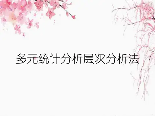 多元统计分析层次分析法