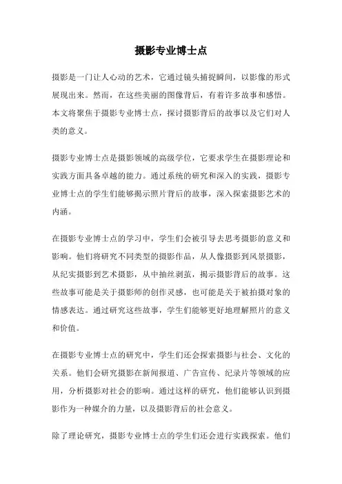 摄影专业博士点