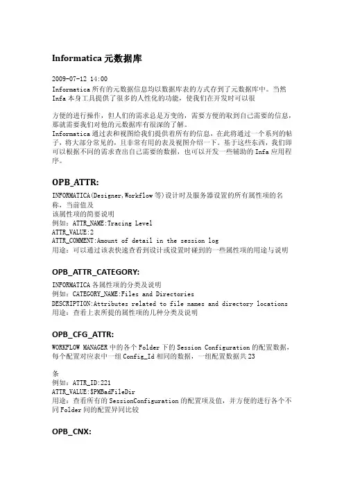 Informatice开发参考