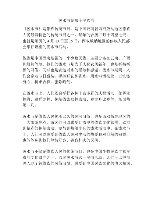 泼水节是哪个民族的
