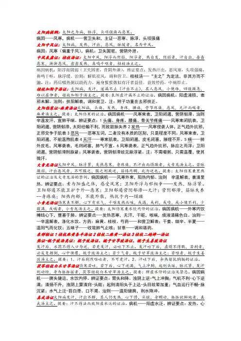 伤寒论总结