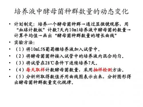 探究酵母菌种群数量的动态变化-血球计数板