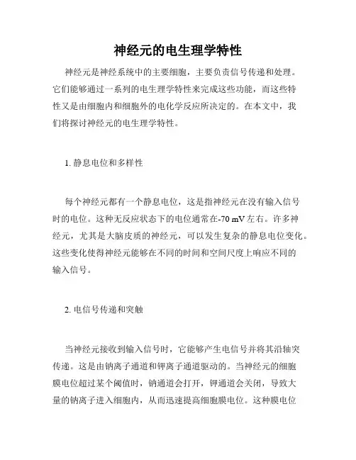 神经元的电生理学特性