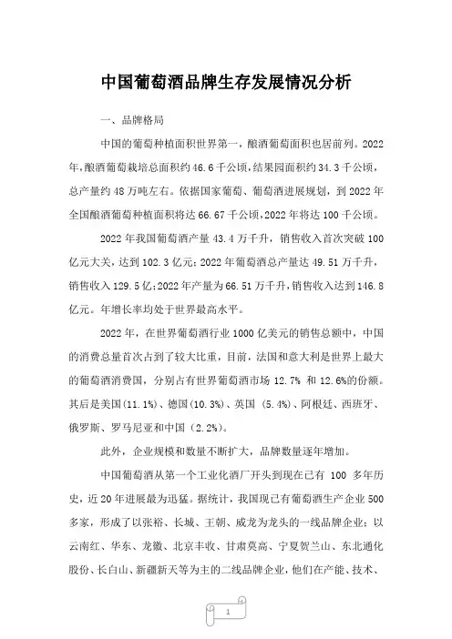 2022年中国葡萄酒品牌生存发展情况分析