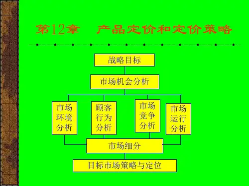 产品定价和定价策略