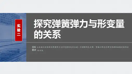 2024届高考一轮复习物理课件(新教材鲁科版)：探究弹簧弹力与形变量的关系