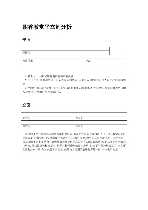 朗香教堂平立剖分析