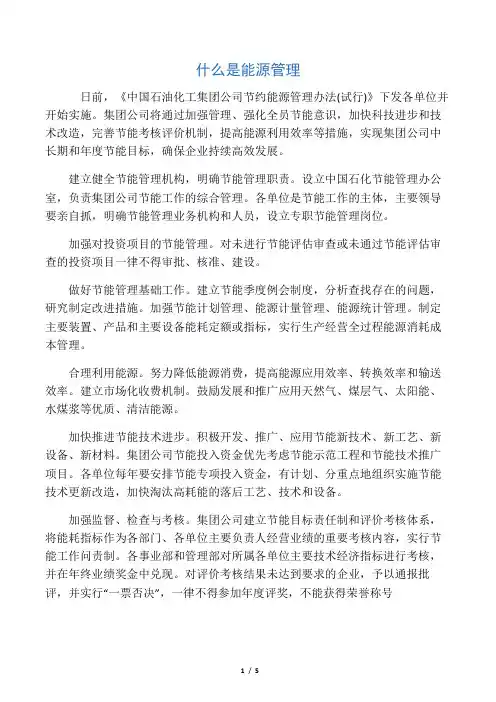 什么是能源管理